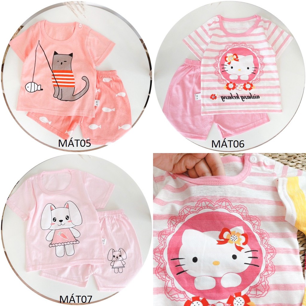 BỘ COTTON GIẤY QUẢNG CHÂU SIÊU MỎNG MÁT CHO BÉ TRAI BÉ GÁI