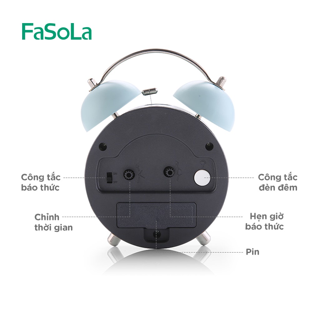 Đồng hồ báo thức kiểu cổ điển FASOLA FSLDZ-052