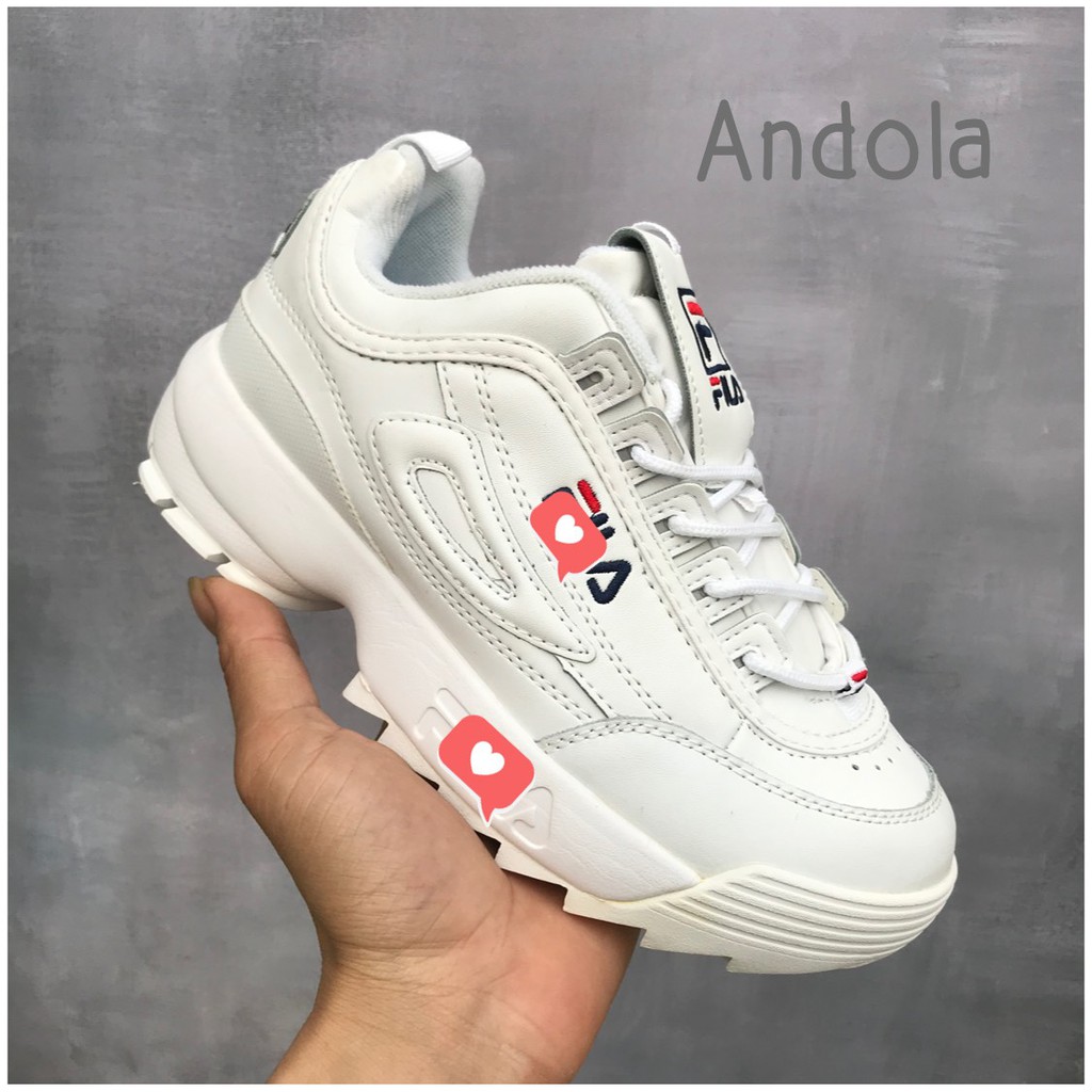 Giày thể thao sneaker FILA trắng đế răng cưa Hot trend