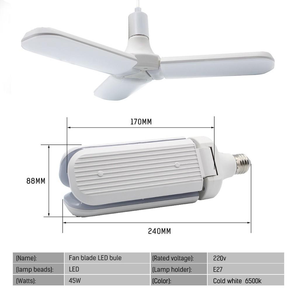 Đèn led 3 cánh hình quạt siêu sáng 45w - Đèn siêu sáng.