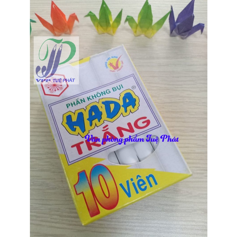 Hộp 10 viên phấn trắng không bụi Hada