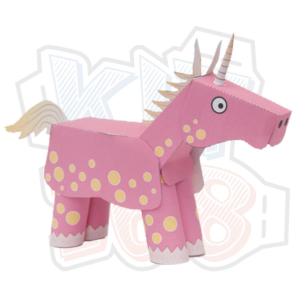 Mô hình giấy động vật Unicorn