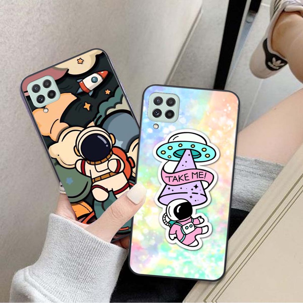 Ốp lưng điện thoại Samsung A22 4G / A22 5G in hình phi hành gia, vũ trụ siêu cute