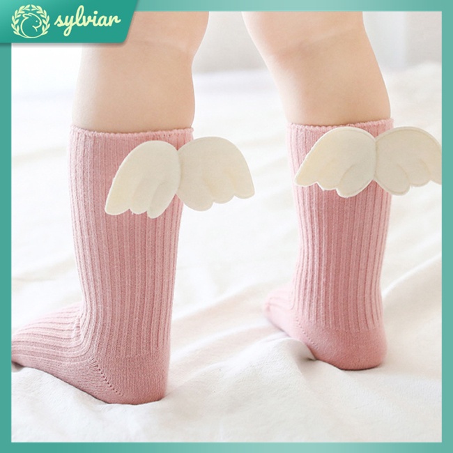 Vớ Cotton Chống Trượt Họa Tiết Hoạt Hình Có Cánh Cho Bé Từ 0-5 Tuổi