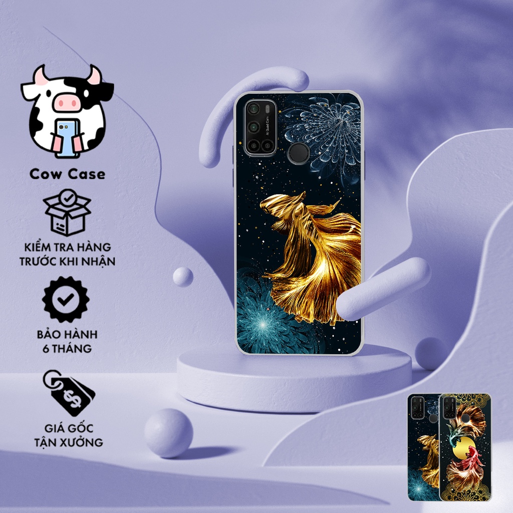 Ốp VSMART Joy/Star/Active/Live/Bee/Aris | 5/4/3/2/1/Plus/pro | Vỏ lưng điện thoại Vinsmart mẫu cá koi mạ vàng hiện đại
