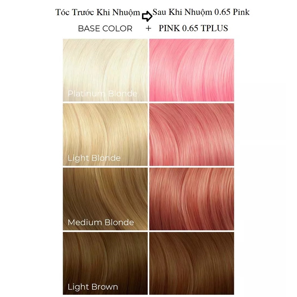 [Hàng Cho Salon] Thuốc Nhuộm Tóc TPLUS Màu Hồng Mix Pink 0/65