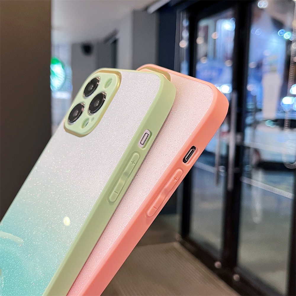 Ốp Điện Thoại Màu Gradient Lấp Lánh Thời Trang Cho iPhone 14 Max 14 13Pro Max 12 11 X / XS XR XSMAX 7P / 8P