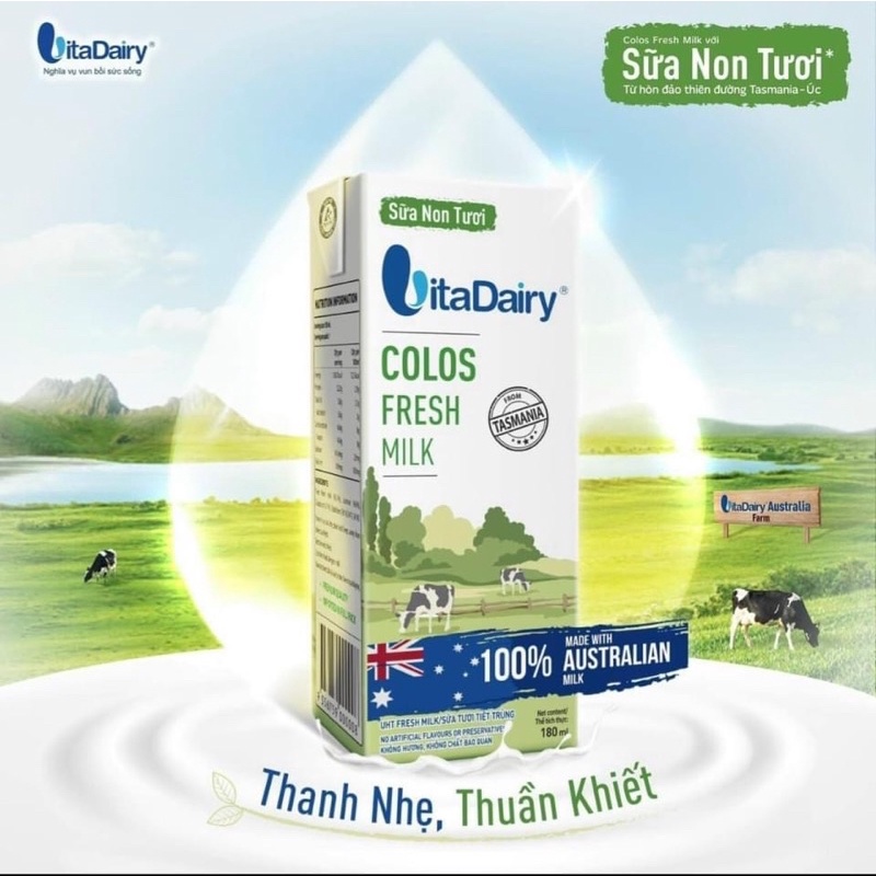 Sữa non tươi vitadairy 180ml ( 1 thùng )