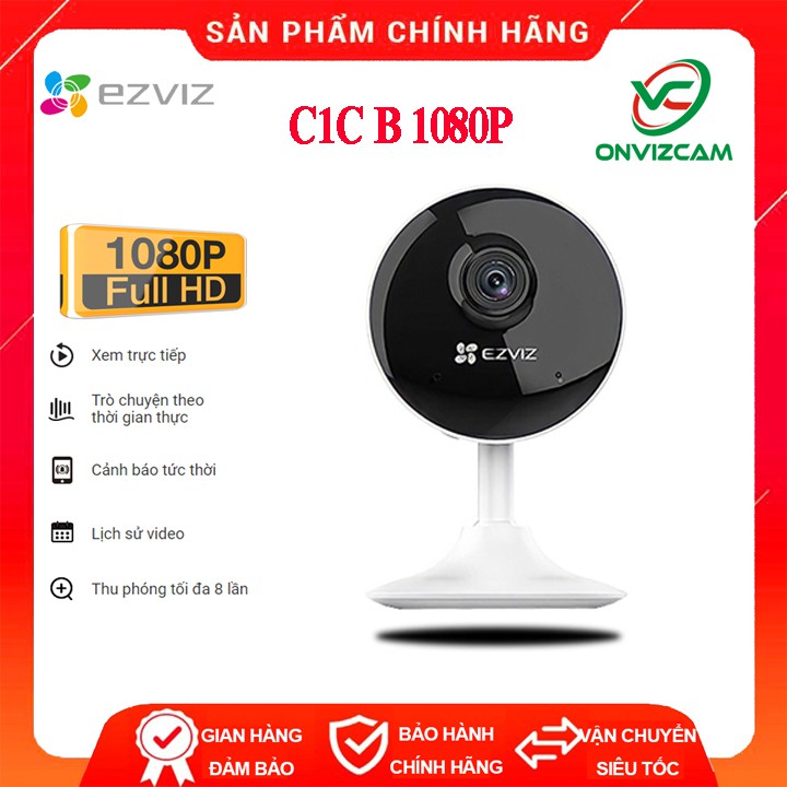 Camera wifi đa năng Ezviz C1C B 2MP 1080p/ Thẻ nhớ ONVIZ PRO A1 32/64GB - Hàng chính hãng