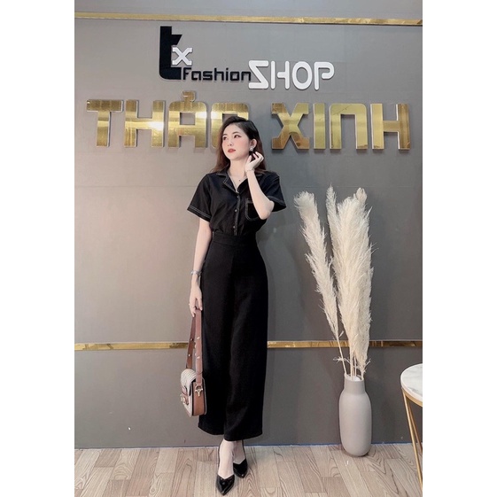 Quần umi dáng suông nữ khéo khoá hông