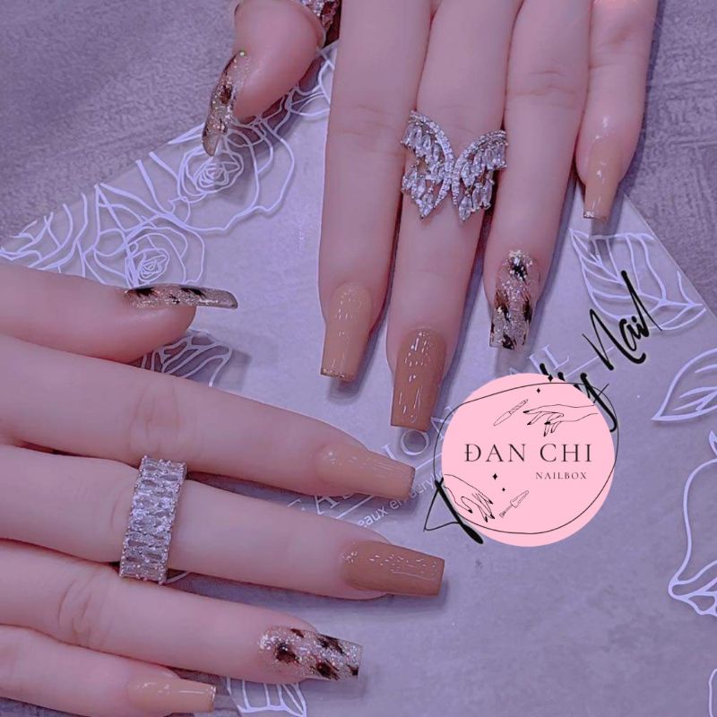 NailBox móng úp thiết kế sẵn Mẫu Nude Beo