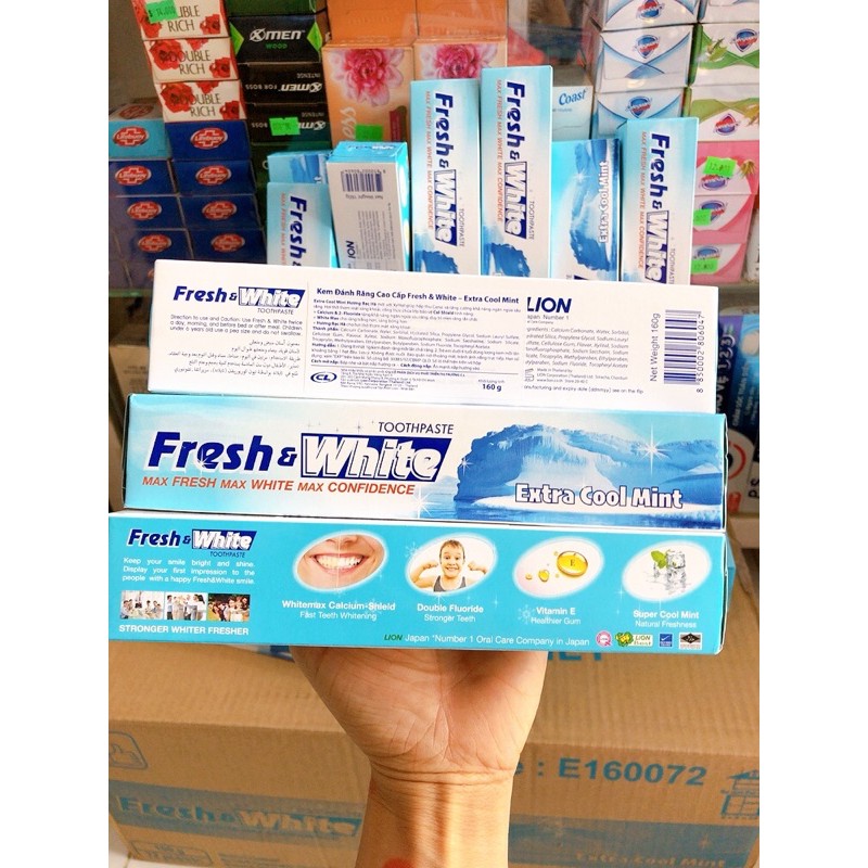 kem đánh răng cao cấp fresh & white 160g(xanh biển)
