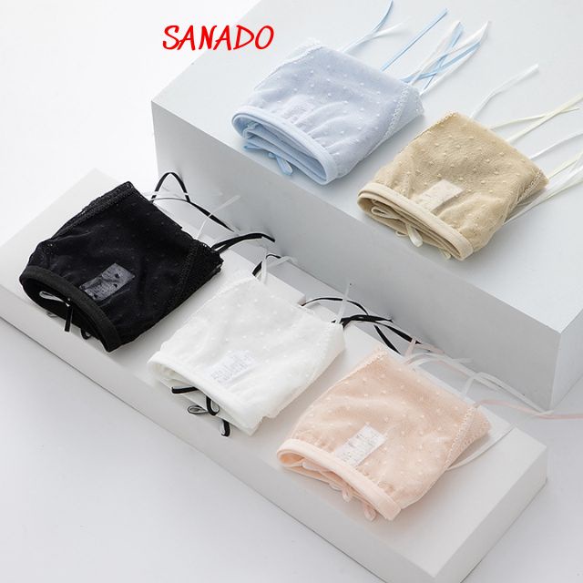 (QL07) quần lót nữ sexy ren xuyên thấu quần chíp nữ đính nơ viền ren mềm mại - Sanado