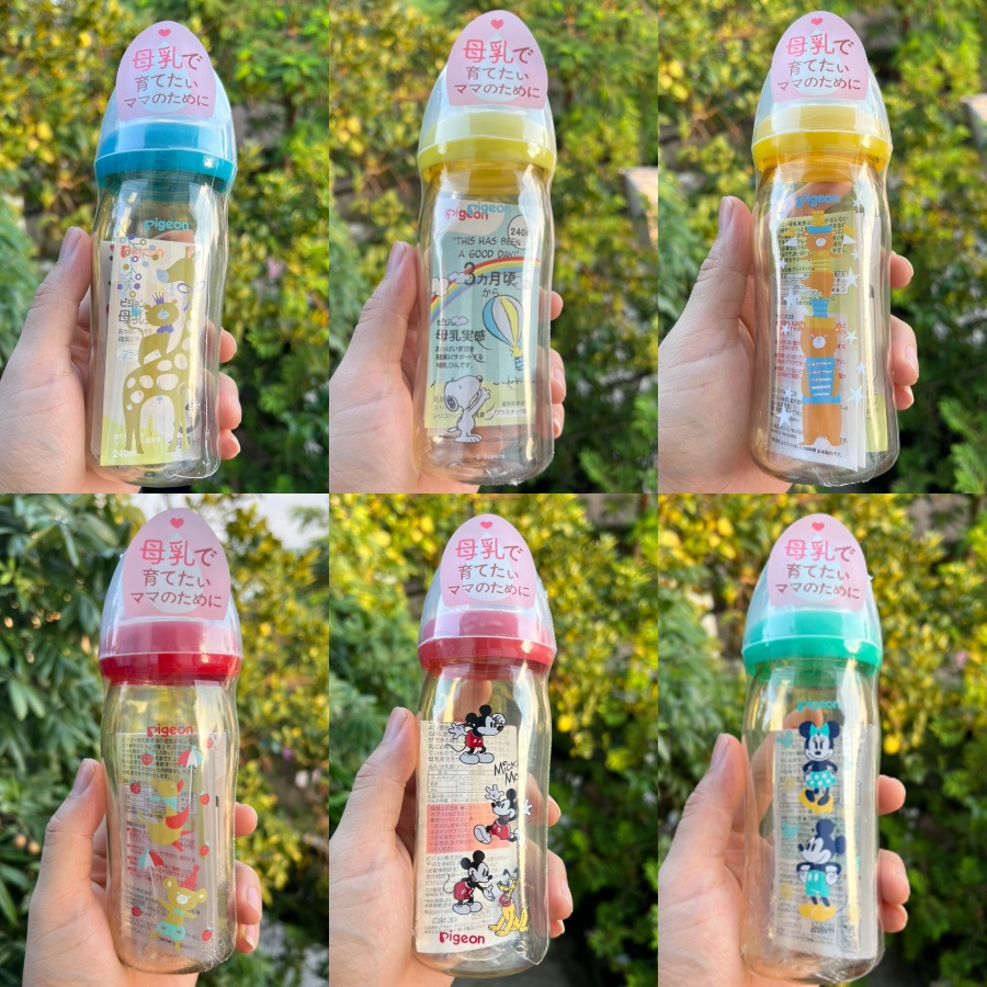 Bình sữa Pigeon Nội Địa Trung 240ml (tặng kèm 1 núm ti dự phòng)