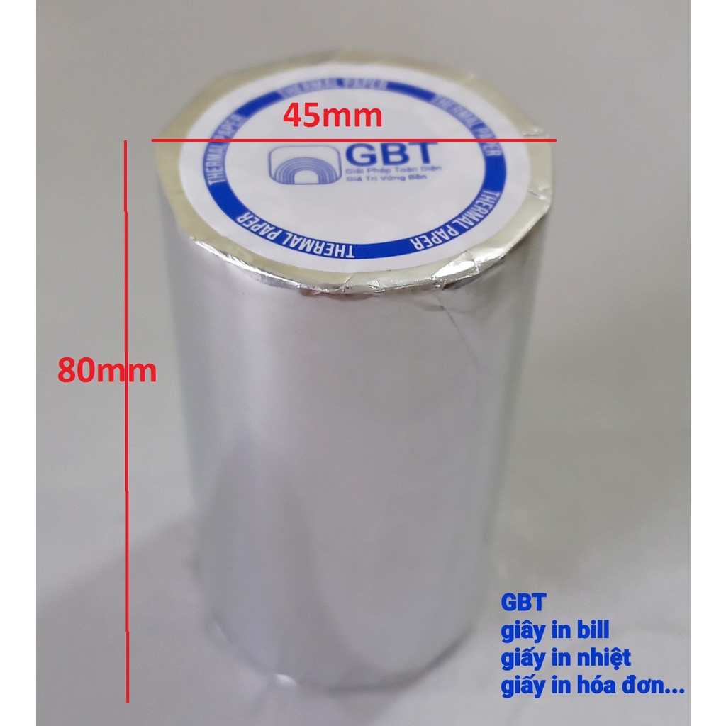 Thùng 100  cuộn Giấy Nhiệt K80x45 | Giấy in bill K57x45/ K57x38