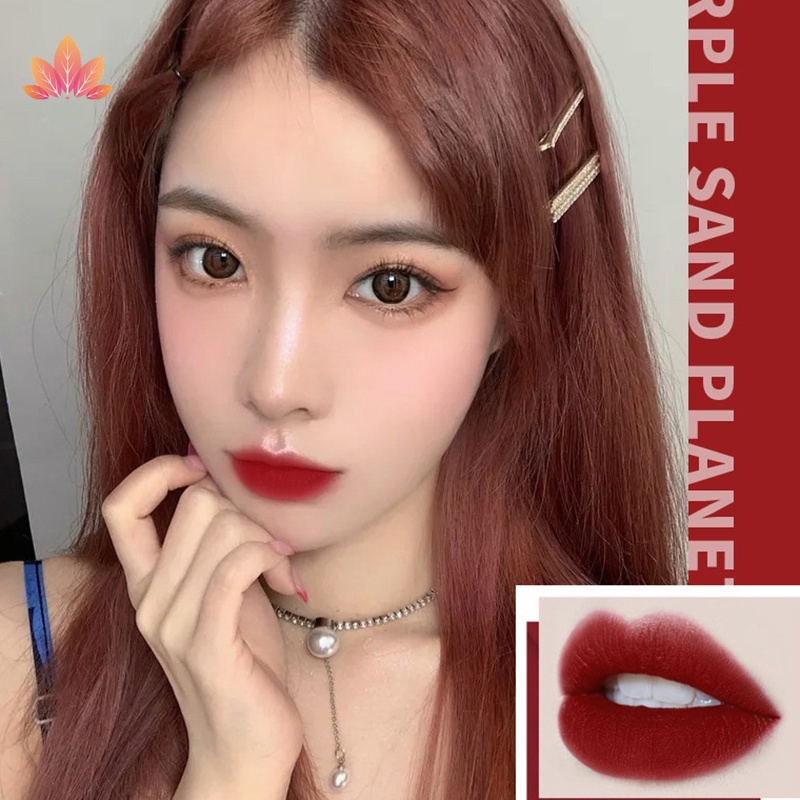 Set 6 Thỏi Son Kem Nhung Mịn Trang Điểm Dễ Thương Kèm Hộp Đựng jp5