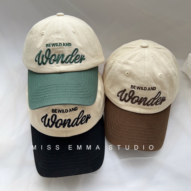 Mũ Lưỡi Trai Nam Nữ Thêu Chữ Wonder Jussy Fashion Form Mềm Chất Vải Kaki Thoáng Mát