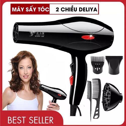 𝑯𝑨̀𝑵𝑮 𝑿𝑰̣𝑵 Máy Sấy Tóc Tạo Kiểu Deliya Công Suất Lớn 2200W Tặng Kèm Bộ Phụ Kiện 1 Hoặc 5 Chi Tiết Tùy Phân Loại Máy Sấy