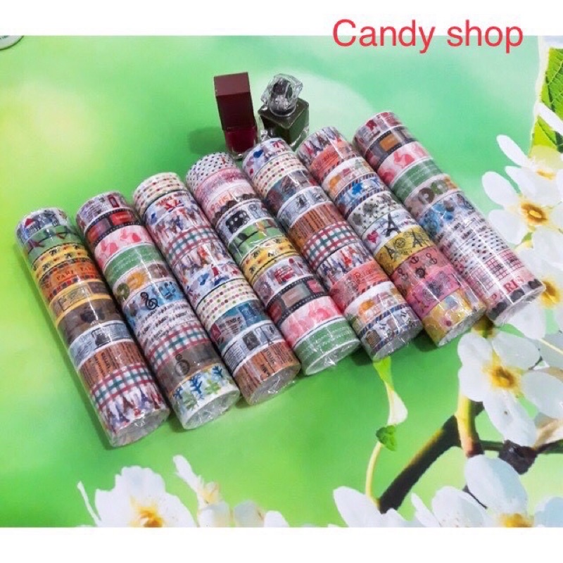 Lốc 10 cuộn băng dính hoạt hình