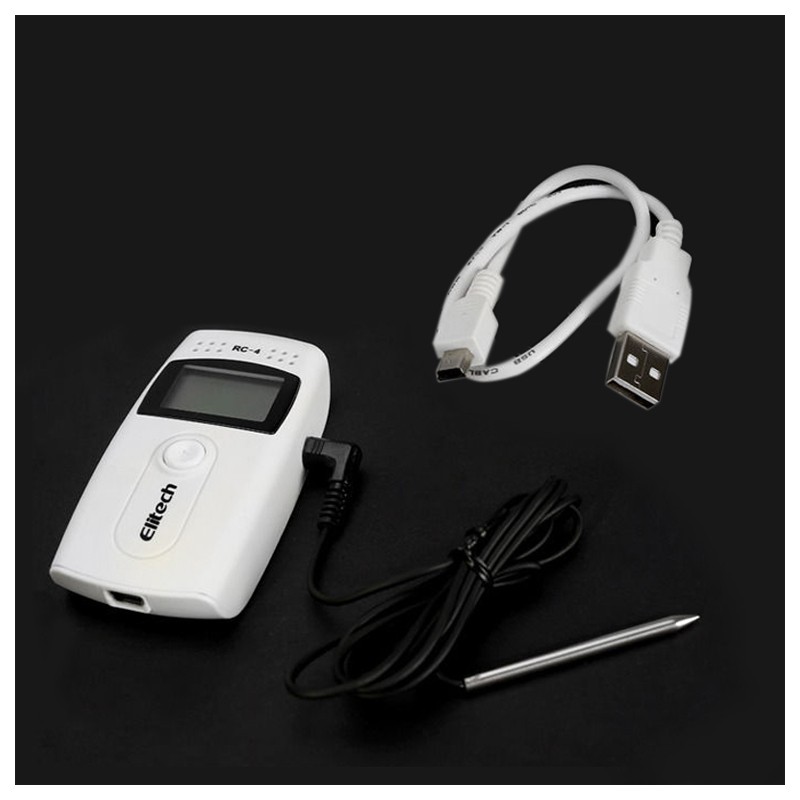Bộ cảm biến nhiệt độ ngoài Elitech Rc-4 Usb 16000 kèm phụ kiện
