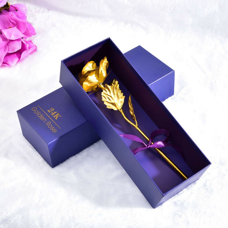 Hoa Hồng Mạ Vàng 24K Dùng Làm Quà Tặng Valentine