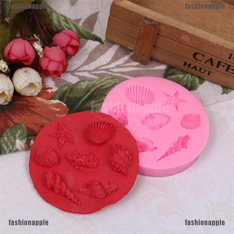 Khuôn silicone làm bánh kẹo mềm tạo hình ốc/vỏ sò 3D