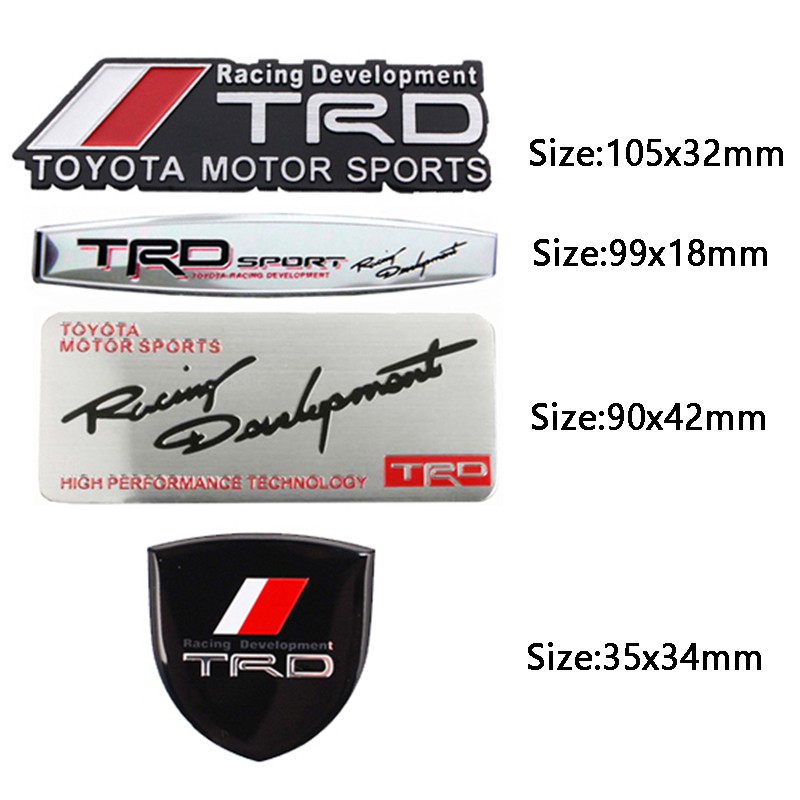 Miếng dán chữ trang trí xe hơi Toyota Avensis Auris Hilux Reiz Trd