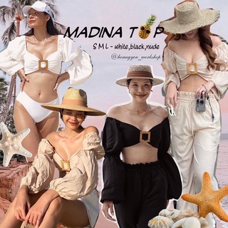 MADINA TOP - Áo croptop linen