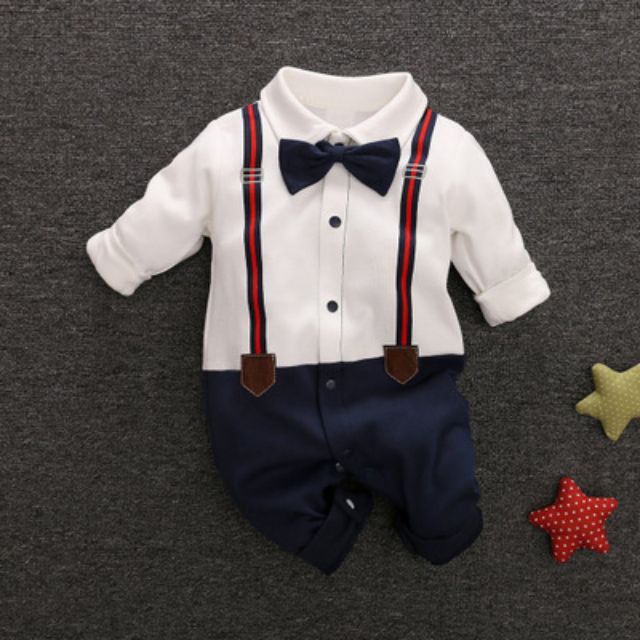 Body yếm kẻ đỏ cho bé