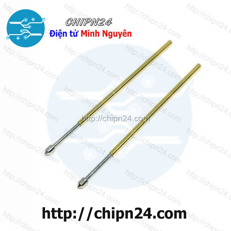 [3 CÂY] Kim test mạch P75-E2, dài 16.5mm, đường kính đầu 1.3mm, đường kính thân 1.02mm, trở kháng 50mΩ, 3A, đầu hình nón