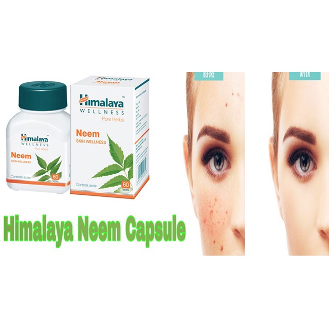 Himalaya Neem - Da đep sạch mụn, Hỗ Trợ Cải Thiện Mụn, Nuôi Dưỡng Và Bảo Vệ Da | 60 Viên