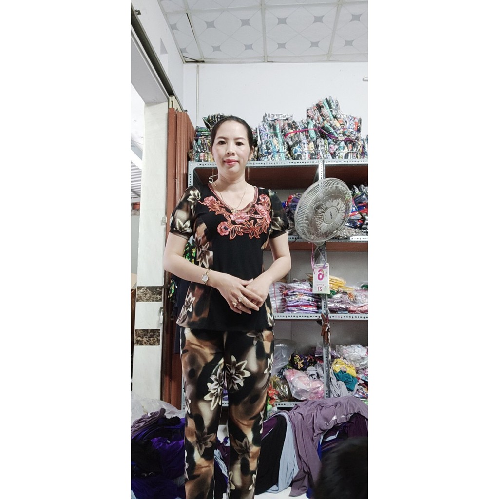 BỘ KIỂU PHỐI CỔ THÊU HOA(40-72KG)