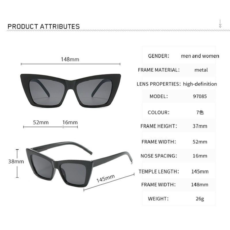 Kính Mát Mắt Mèo Phong Cách Thời Trang Đường Phố Châu Âu