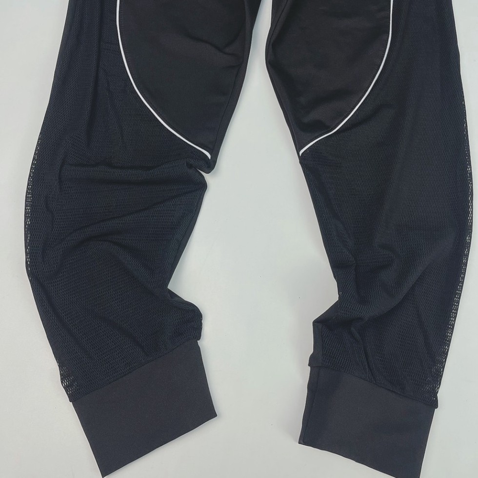 [Chất Mịn Đẹp] Quần Dài Jogger Thể Thao Nữ Đen Viền Trắng, Phối Lưới Siêu Hot