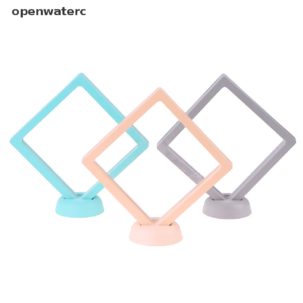 openwaterc 3D Color Floating Picture Frame Box Jewelry Display Stand Presentation Case vn