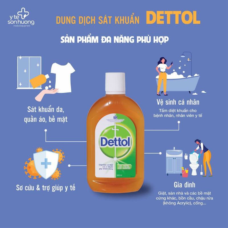 Dung dịch sát khuẩn Dettol 500ml