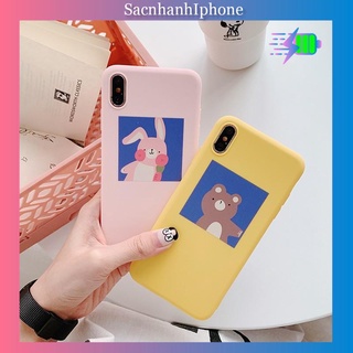 Ốp lưng iphone thỏ và gấu - a229
