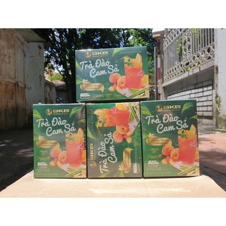 Trà đào cam sả gói pha sẵn tiện lợi - 5 cốc 1 hộp
