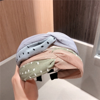 Băng đô cài tóc họa tiết chấm bi phong cách hàn quốc