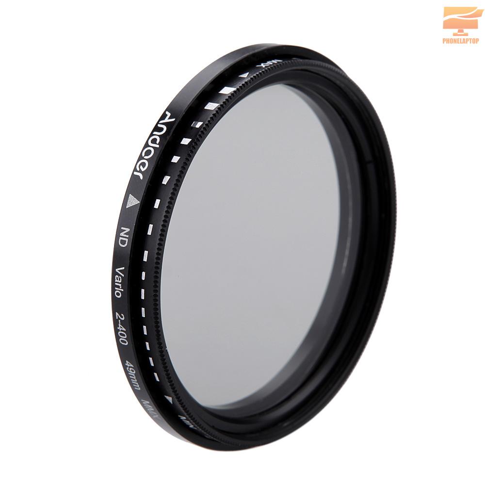 Kính Lọc Máy Ảnh Andoer 49mm Nd2 - Nd400 Cho Canon Nikon Dslr