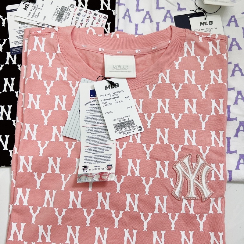 Áo Thun MLB Monogram All-Over Overfit New York Yankees