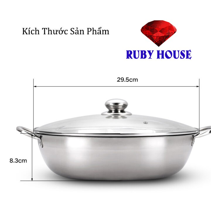 nồi lẩu 2 ngăn hotpot CHÍNH HÃNG, nồi lẩu gia đình 2 ngăn-Ruby House