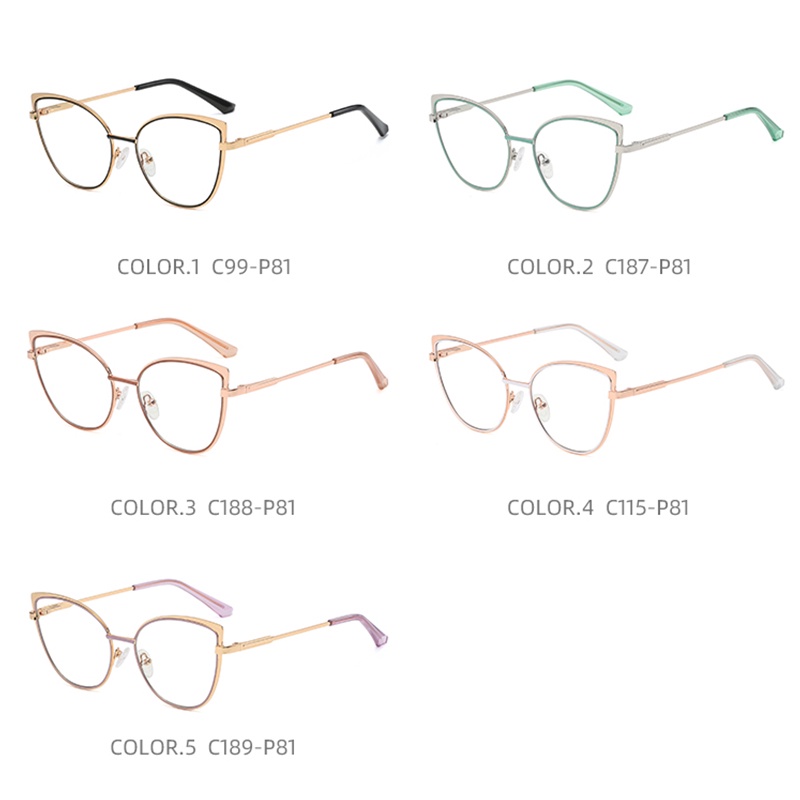 Mắt kính gọng kim loại chống ánh sáng xanh ZELIN phong cách âu mỹ wh547