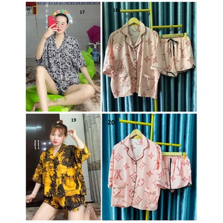 [MUA 1 TẶNG 1] [60-80kg] Đồ Bộ Lụa Mai Ngô - Lua 100D - Quần Đùi Tay Cánh Dơi