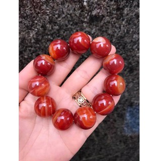 VÒNG TAY ĐÁ MÀU ĐỎ SIZE HẠT 20LY
