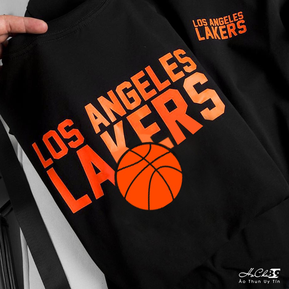 Áo Bóng Rổ LAKERS - LOS ANGELES - Vải Cotton 4c Siêu Mềm Mịn (Không đúng Cotton đền tiền tặng áo - Hình Thật) | BigBuy360 - bigbuy360.vn