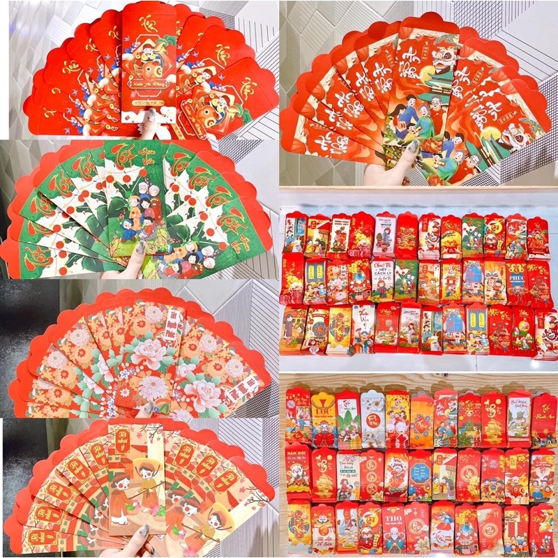 Combo 100 bao lì xì Tết nhiều hình