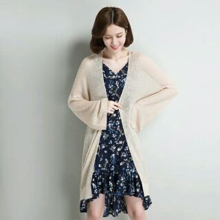 [CÓ SẴN] Áo cardigan len mỏng dáng dài