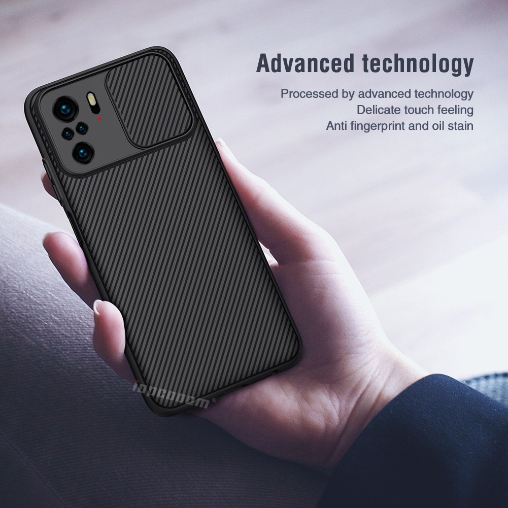 Ốp Điện Thoại Silicon Có Nắp Trượt Bảo Vệ Camera Sau Cho Xiaomi Redmi Note 10 Pro Max 10s