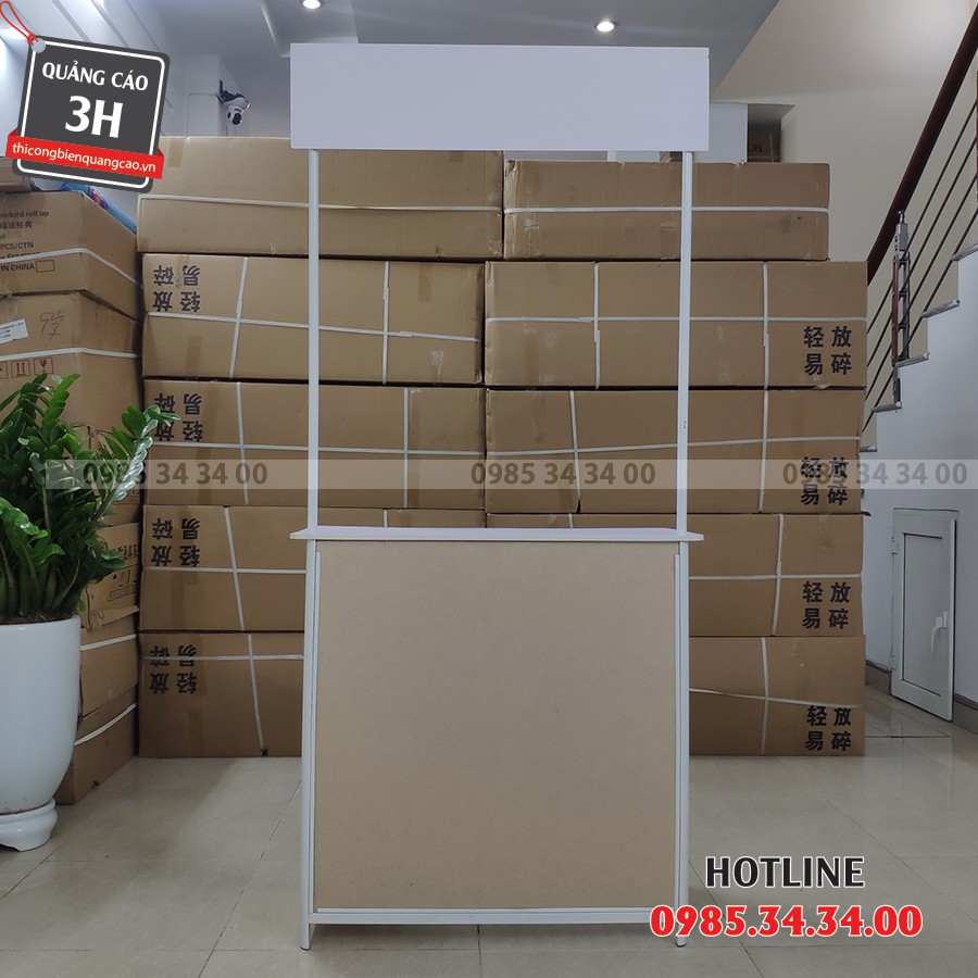 Quầy bán hàng di động, Booth sampling bằng nhựa, bằng sắt, bằng nhôm | LST